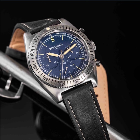 Silver and Black Chronograph Watch - Picture 11 of 12